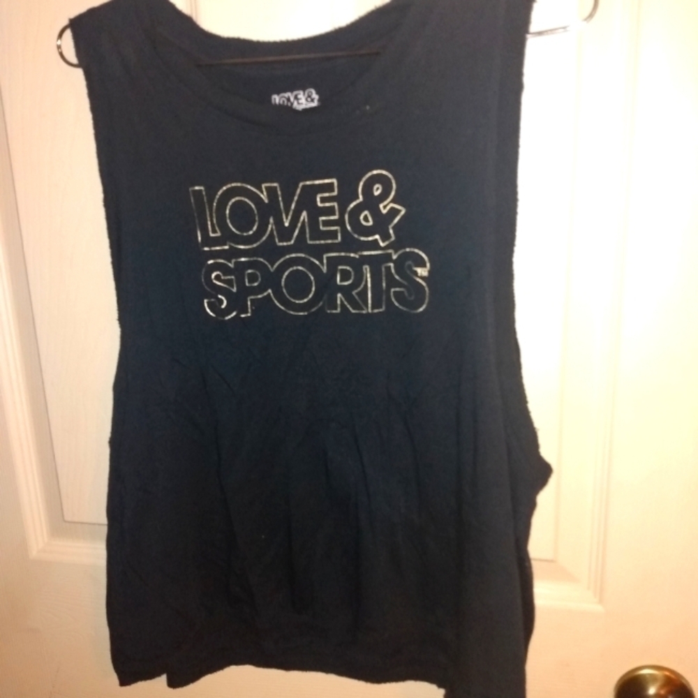 Love & Sports Sleeveless Crop Top Size XL